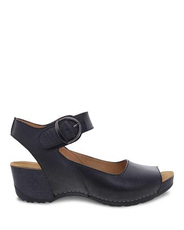 Talons Dansko Tiana Burnished Femme Noir | FR 458YXF